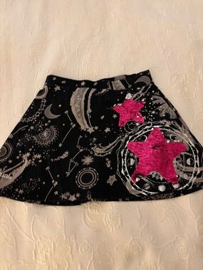 Desigual Girls Celestial Magic Reversible Sequin Star Skirt - Size 9/10